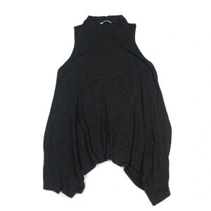 WS155 Womens Acemi Trendy Ribbed Flare Blouse Top S